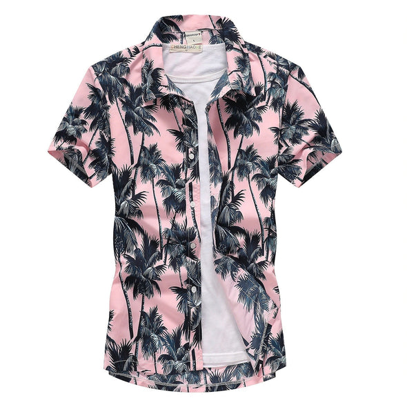 Tropical Palms Pink Shirt