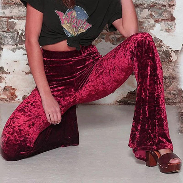 Bloodsucker Velvet Bell Bottoms