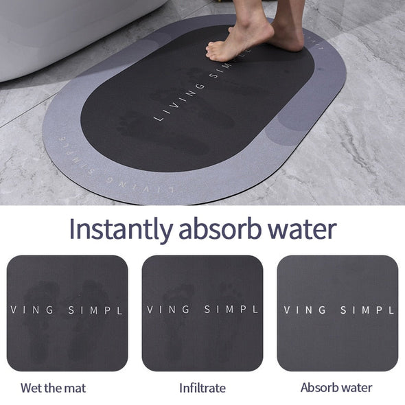 Non-Slip Water Absorbent Bath Mat